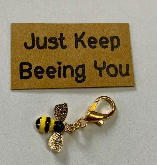 Bee Key Ring - Yarn By The Sea