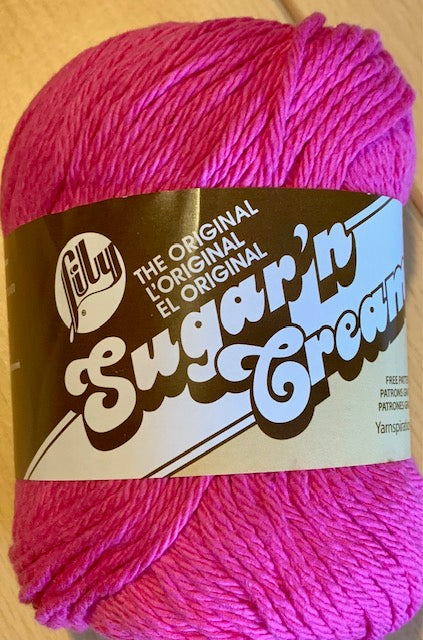 Sugar'n Cream Yarn Hot Pink